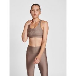 Damski biustonosz sportowy Hummel TE Tola. Szare biustonosze sportowe damskie HUMMEL, bez wzorów, z dzianiny. Za 191.00 zł.