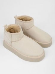 Trendyol Botki w kolorze beżowym rozmiar: 36. Brązowe botki damskie Trendyol, bez obcasa, bez zapięcia. Za 173.99 zł.