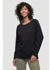 Alife and kickin Koszulka "Gaia" w kolorze czarnym rozmiar: M. Czarne bluzki damskie Alife and Kickin, m, bez wzorów, z bawełny, bez kołnierzyka, bez ramiączek. Za 60.99 zł.