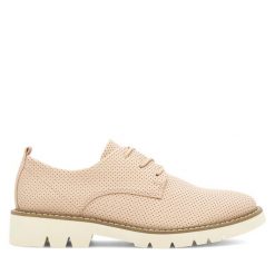 Oxfordy Clara Barson. Czerwone półbuty damskie Clara Barson, bez wzorów, bez obcasa. Za 119.99 zł.