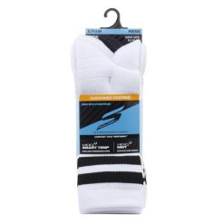 Skarpetki sportowe męskie 3pk Mens PF PBall Crew Socks. Białe skarpetki męskie Skechers, bez wzorów, z bawełny. Za 119.99 zł.