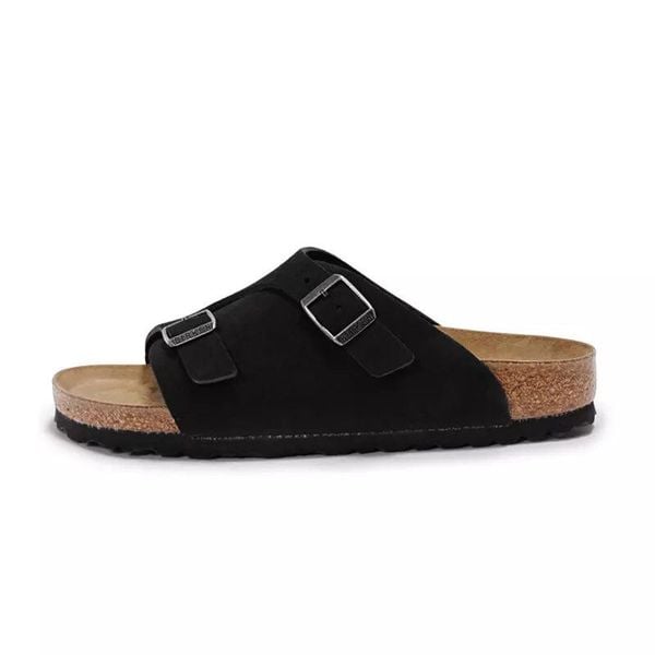 Sandały Birkenstock Zurich Suede. Brązowe sandały męskie Birkenstock, z materiału, bez zapięcia. Za 620.65 zł.