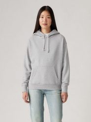Levi´s Bluza w kolorze jasnoszarym rozmiar: L. Szare bluzy z kapturem damskie l, z bawełny. Za 140.53 zł.