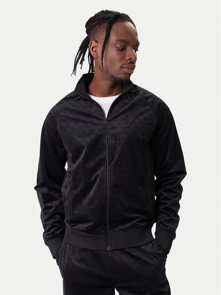 Guess Bluza Z6RQ01 KD612 Czarny Regular Fit. Czarne bluzy bez kaptura męskie Guess, m, z syntetyku. Za 439.99 zł.