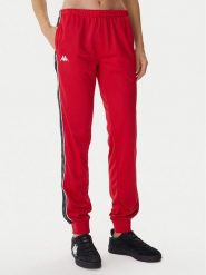 Kappa Spodnie dresowe cz303R5K0 Czerwony Slim Fit. Czerwone spodnie dresowe damskie Kappa, xl, bez wzorów, z dresówki. Za 149.99 zł.