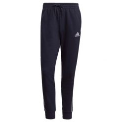 Spodnie Essentials French Terry Tapered Cuff 3-Stripes Rozmiar XL Niebieski - G…. Białe spodnie sportowe męskie Adidas, z bawełny. Za 238.35 zł.