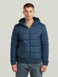G-Star Kurtka pikowana w kolorze niebieskim rozmiar: L. Niebieskie kurtki męskie G-Star, l, bez wzorów, retro, bez kaptura. Za 262.29 zł.