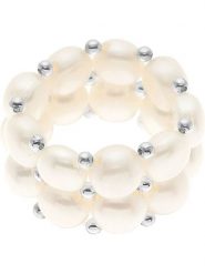 Pearline Pierścionek perłowy w kolorze kremowym rozmiar: onesize. Brązowe pierścionki damskie Pearline, z perłą. Za 108.99 zł.