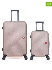 SWISS KOPPER 2-częściowy zestaw "Spiez" w kolorze beżowym rozmiar: onesize. Brązowe walizki SWISS KOPPER, bez wzorów, z materiału. Za 513.99 zł.