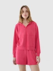 4F Bluza dresowa rozpinana z modalem damska - różowa XXL. Czerwone bluzy sportowe damskie 4f, xs, z dresówki. W wyprzedaży za 139.99 zł.