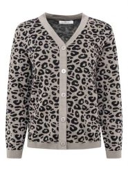 Zwillingsherz Kardigan "Leo" w kolorze czarno-szarym rozmiar: S/M. Czarne kardigany damskie Zwillingsherz, m, bez wzorów, z bawełny. Za 170.07 zł.