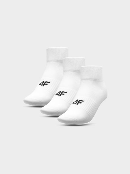 4F Skarpetki casual za kostkę (3-pack) męskie - białe 32-34. Białe skarpetki męskie 4f, bez wzorów, z bawełny. Za 49.99 zł.