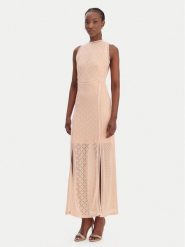 Guess Sukienka letnia W6GK16 K2953 Pomarańczowy Slim Fit. Brązowe sukienki damskie Guess, na lato, xxl, z aplikacjami, z syntetyku, bez kołnierzyka, bez ramiączek. Za 859.99 zł.