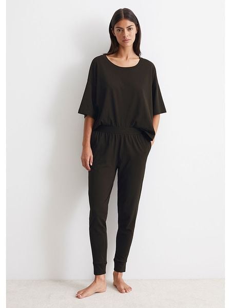 Marc O´Polo Bodywear Spodnie w kolorze czarnym rozmiar: XL. Czarne spodnie materiałowe damskie bez wzorów, z materiału. Za 118.01 zł.