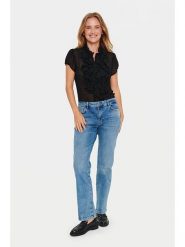 SAINT TROPEZ Bluzka w kolorze czarnym rozmiar: XL. Czarne bluzki damskie Saint Tropez, xl, bez wzorów, bez kołnierzyka, bez ramiączek. Za 130.99 zł.