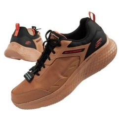 Buty Skechers Skech-Lite Pro 232958/TNBK brązowe. Brązowe buty sportowe na co dzień męskie z materiału, bez zapięcia. Za 414.66 zł.