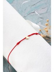 Heliophilia Srebrna bransoletka z elementem ozdobnym rozmiar: onesize. Czerwone bransoletki damskie Heliophilia, srebrne. Za 56.53 zł.