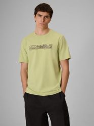 4F T-shirt regular z nadrukiem męski - zielony XXL. Zielone t-shirty męskie 4f, m, bez wzorów, z materiału, bez kołnierzyka. Za 69.99 zł.