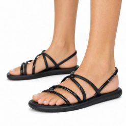 Sandały damskie Ipanema 27135 MEU SOL SANDAL AD. Czarne sandały damskie Ipanema, bez wzorów, z materiału, bez obcasa. Za 59.00 zł.
