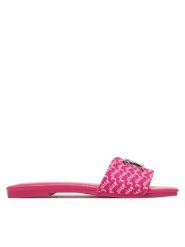 Juicy Couture Klapki HY24111-1 Różowy. Czerwone klapki damskie Juicy Couture, bez wzorów, z materiału, bez obcasa. Za 159.99 zł.