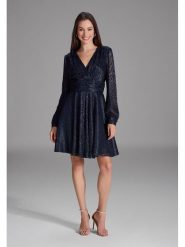 SWING Sukienka w kolorze granatowym rozmiar: 44. Niebieskie sukienki damskie Swing, bez wzorów, bez kołnierzyka, bez ramiączek, mini. Za 226.10 zł.