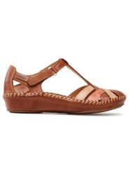 Pikolinos Sandały 655-0732C5 Brązowy. Brązowe sandały damskie Pikolinos, bez wzorów, ze skóry, bez obcasa, na płaskiej podeszwie. Za 489.99 zł.