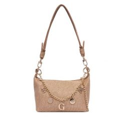 Torebka Guess. Żółte torebki klasyczne damskie Guess, z aplikacjami, bez dodatków. Za 294.99 zł.