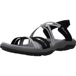 Sandały SKECHERS REGGAE SLIM-TAKES TWO Czarny. Czarne sandały damskie Skechers, bez wzorów, z gumy, bez obcasa. Za 229.99 zł.