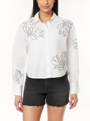 Scotch & Soda Koszula w kolorze białym rozmiar: XL. Białe koszule damskie Scotch & Soda, xl, z aplikacjami, z bawełny, bez kołnierzyka, bez ramiączek. Za 175.67 zł.