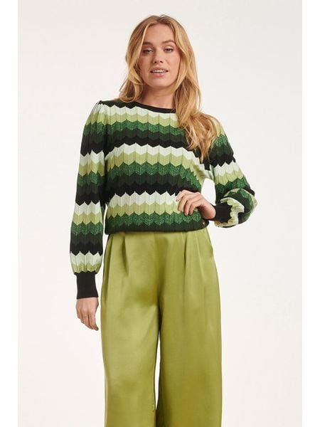 Smashed Lemon Sweter w kolorze oliwkowo-zielonym rozmiar: M. Brązowe swetry klasyczne damskie Smashed Lemon, m, bez kołnierzyka. Za 104.99 zł.
