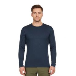 Męska koszulka z długim rękawem z wełny merynosów - Finn 140. Niebieskie koszulki męskie z długim rękawem FJORK MERINO, l, z elastanu. Za 439.00 zł.