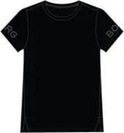 Bjorn_borg BORG T-SHIRT z recyklingowanego poliestru - BLACK BEAUTY. Czarne t-shirty damskie Björn Borg, l, bez wzorów, z materiału, bez kołnierzyka. Za 196.00 zł.