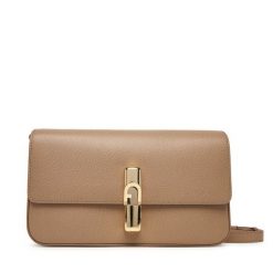 Torebka Furla. Brązowe listonoszki damskie Furla, bez wzorów, bez dodatków. Za 1,319.00 zł.