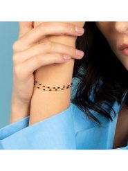 OR ÉCLAT Złota bransoletka "Double Amada Noir" rozmiar: onesize. Czarne bransoletki damskie Or Éclat, złote. Za 774.99 zł.