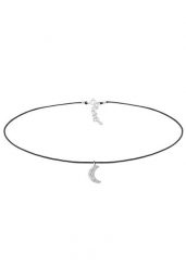 Elli Damski choker półksiężyc z kryształkami ze srebra próby 925 Naszyjniki 1 ct. Naszyjniki damskie Elli, na co dzień, srebrne. Za 248.99 zł.