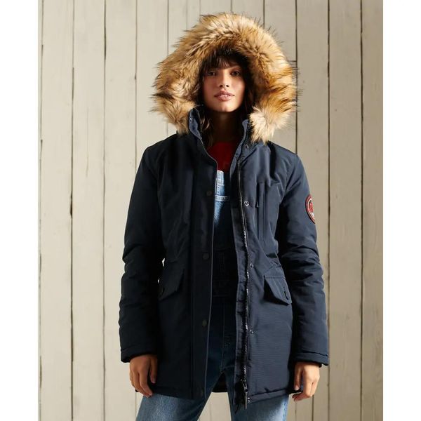 Parka damska Superdry Everest. Niebieskie parki damskie Superdry., bez wzorów. Za 851.75 zł.