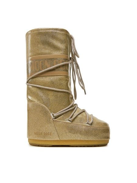 Moon Boot Śniegowce Icon Glitter 80D1402850 Złoty. Żółte śniegowce damskie Moon Boot, ze skóry. Za 599.00 zł.