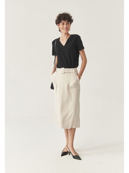 TATUUM Koszulka w kolorze czarnym rozmiar: S. Czarne bluzki damskie Tatuum, s, bez wzorów, bez kołnierzyka, bez ramiączek. Za 105.38 zł.