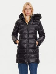 Tommy Hilfiger Płaszcz zimowy WW0WW43122 Czarny Regular Fit. Czarne płaszcze damskie Tommy Hilfiger, na zimę, s, bez wzorów, z syntetyku. Za 1,009.00 zł.