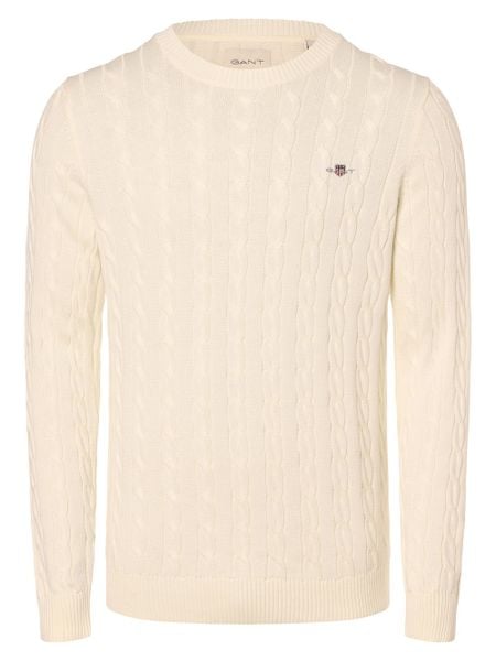 Gant Sweter Mężczyźni Bawełna biały, M. Białe swetry męskie Gant, m, bez wzorów, z bawełny, bez kołnierzyka. Za 699.95 zł.