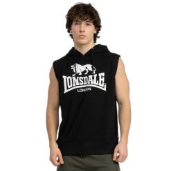 Bluza bez rękawów Lonsdale Regular Fit Bignor. Czarne bluzy z kapturem męskie Lonsdale, xl, z bawełny. Za 169.00 zł.