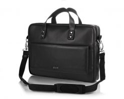 Torba męska na laptop Solier S32 Westport czarna. Czarne torby na laptopa damskie Solier, bez wzorów, ze skóry ekologicznej. Za 199.99 zł.