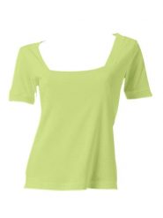 Heine Koszulka w kolorze zielonym rozmiar: 48. Zielone bluzki damskie Heine, bez wzorów, bez kołnierzyka, bez ramiączek. Za 44.30 zł.