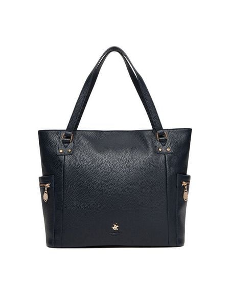 Beverly Hills Polo Club Torebka CEO-BHPC-C-005-08 Granatowy. Niebieskie torebki klasyczne damskie Beverly Hills Polo Club, bez wzorów, z materiału, bez dodatków. Za 249.99 zł.