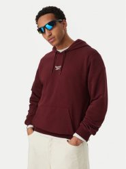 Reebok Bluza RK25550CCM Bordowy Regular Fit. Czerwone bluzy bez kaptura męskie Reebok, m, z syntetyku. Za 229.99 zł.