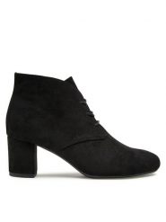 Clara Barson Trzewiki WYL2785-5 Czarny. Czarne botki damskie Clara Barson, z materiału, bez obcasa, na słupku, bez zapięcia. Za 139.99 zł.