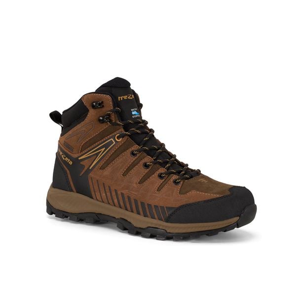 Buty trekkingowe męskie TREZETA Thunder Leather Mid z membraną WP. Brązowe buty trekkingowe męskie Trezeta, z gumy, bez zapięcia, wspinaczkowe. Za 639.90 zł.