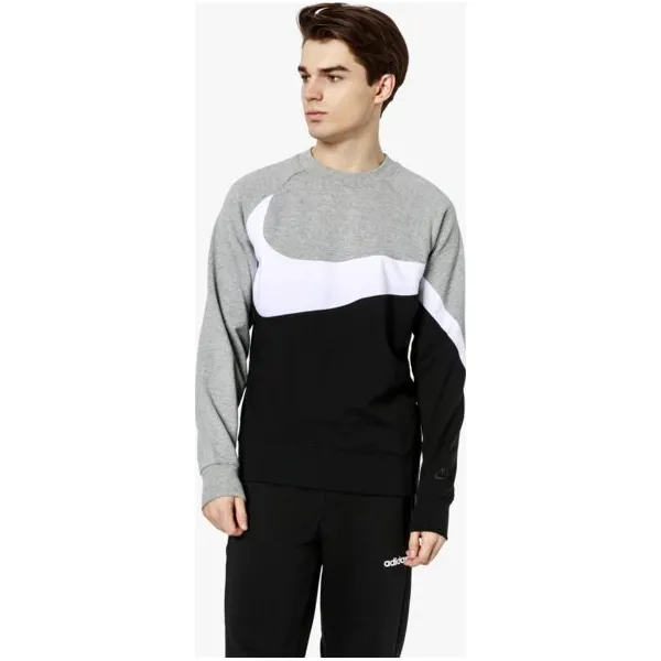 Nike Bluza M Nsw Hbr Crw Ft Stmt , czarny, rozmiar M. Czarne bluzy bez kaptura męskie Nike, m, z bawełny. W wyprzedaży za 149.99 zł.