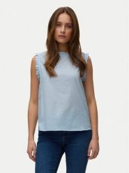 Vero Moda Top Trine 10342734 Niebieski jasny Regular Fit. Niebieskie topy damskie Vero Moda, s, bez wzorów, z bawełny, bez kołnierzyka. Za 99.99 zł.