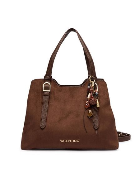 Valentino Torebka Winnie Winter VBSABH01 Brązowy ciemny. Brązowe torebki klasyczne damskie Valentino, bez wzorów, ze skóry, bez dodatków. Za 749.99 zł.